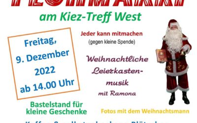 Weihnachtlicher Flohmarkt in & am Stadtteilzentrum „Kieztreff West“